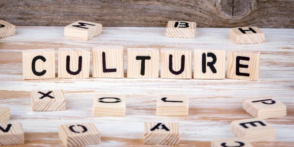 The word culture written our in building blocks